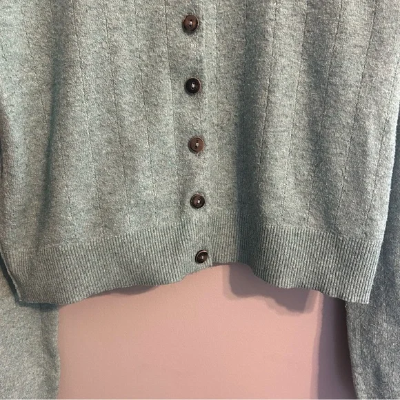 Free People Teal Cardigan Sweater - Picture 4 of 7